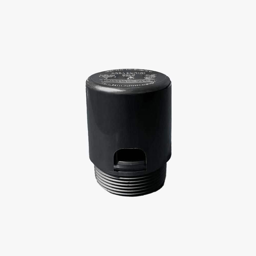 Everbilt 1-1/2 in. NPT Black ABS In-Line Air Admittance Vent