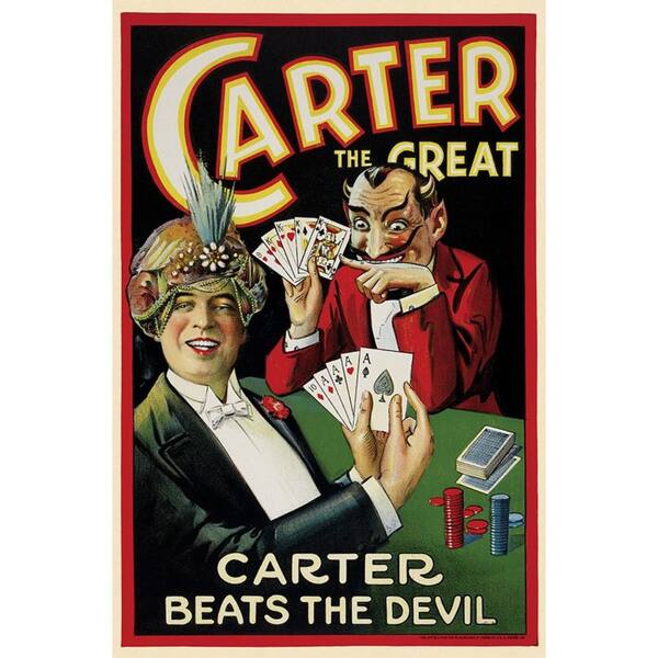 HomeRoots Market Vintage 1922 Carter Vintage Magic Poster Wooden