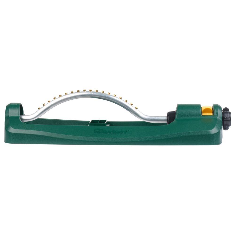 Green TurboTek Oscillating Sprinkler with Brass Nozzles