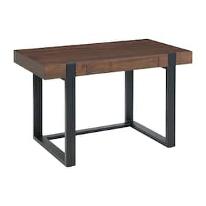 Elm 48 in. Rectangle Cherry Acacia 1 Drawer Computer Desk