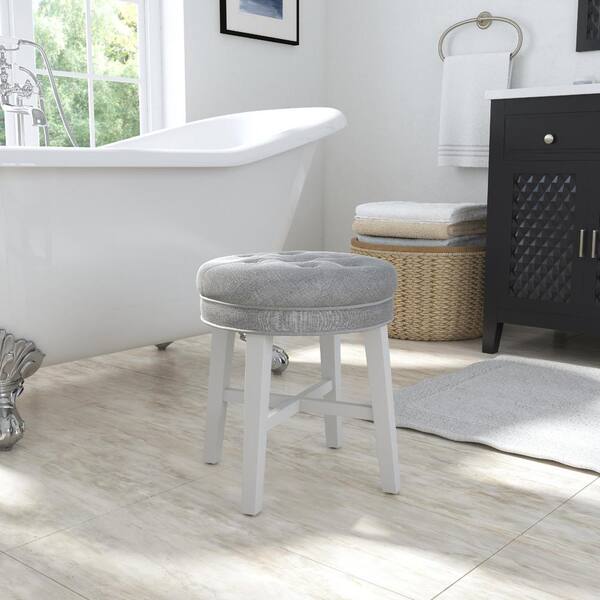 Tufted vanity online ottoman