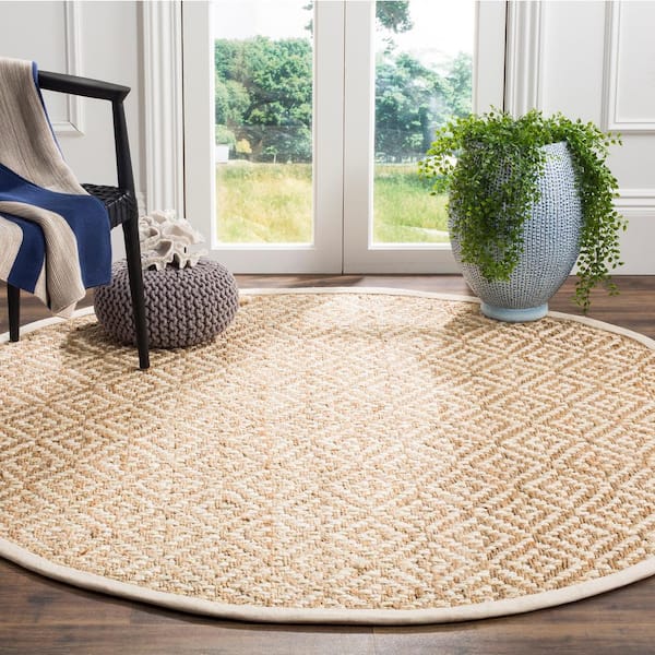 Safavieh Natural Fiber Ivory Beige 4 Ft X Round Geometric Area Rug Nf261a 4r Safavieh Natural Fiber Ivory Beige 4 Ft X Round Geometric Area Rug, Small Round Natural Fiber Rugs