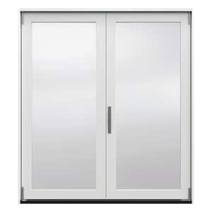 F-4500 72 in. x 80 in. White Right-Hand Folding Primed Fiberglass 2-Panel Patio Door Kit