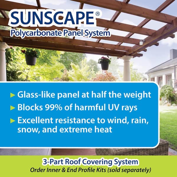 24 in. x 8 ft. x 0.118 in. Polycarbonate Roof Panel in Solar Gray