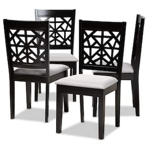 Jackson Grey and Espresso Brown Fabric Dining Chair (Set of 4)