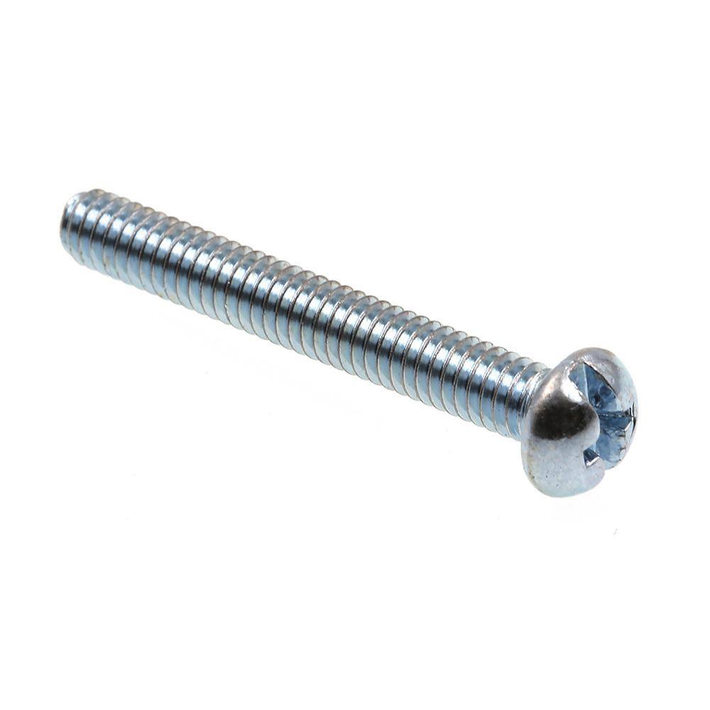 #8-32 X 1-1/4 in Zinc Plated Steel Pack of 75 Prime-Line 9003683 Machine Screw Slotted/Phillips Combo Round Head 