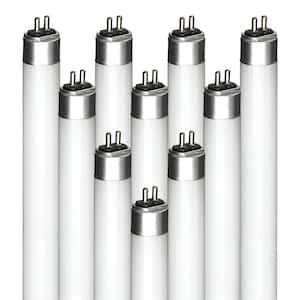 25-Watt 4 ft. Linear T5 Plug and Play Instant Start G5 Base LED Tube Light Bulb in Bright White 5000K (10-Pack)
