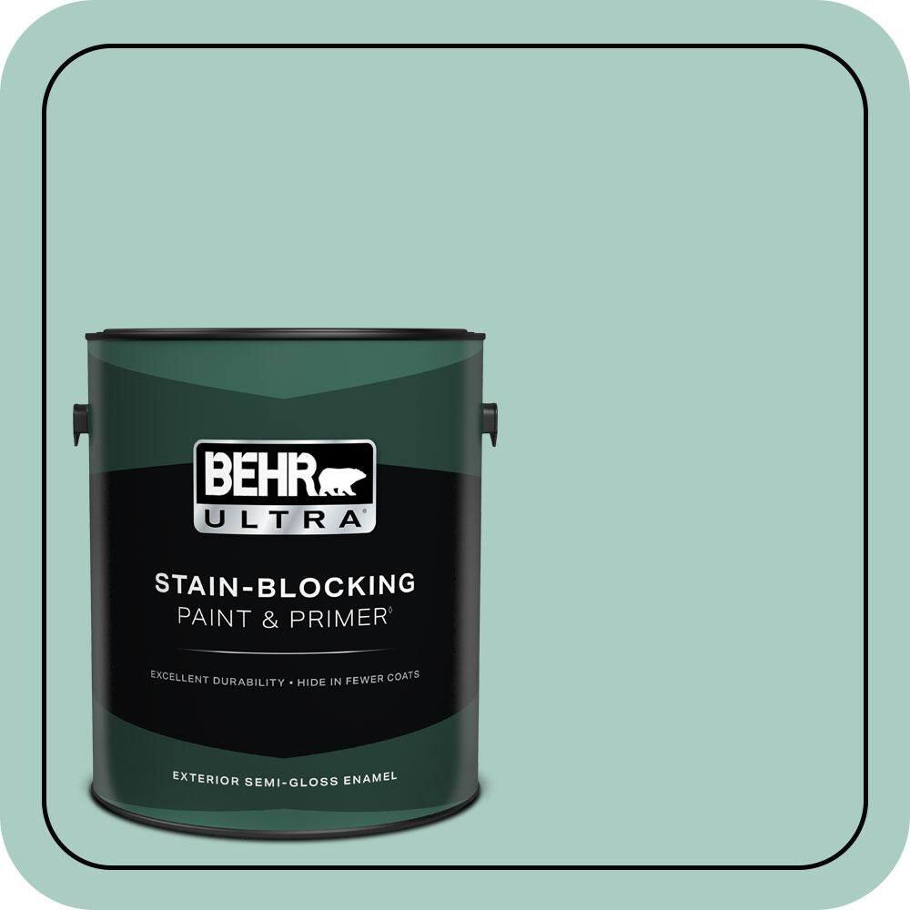 1 gal. #M440-3 Baby Aqua Semi-Gloss Enamel Exterior Paint & Primer price history on PriceWatchPro