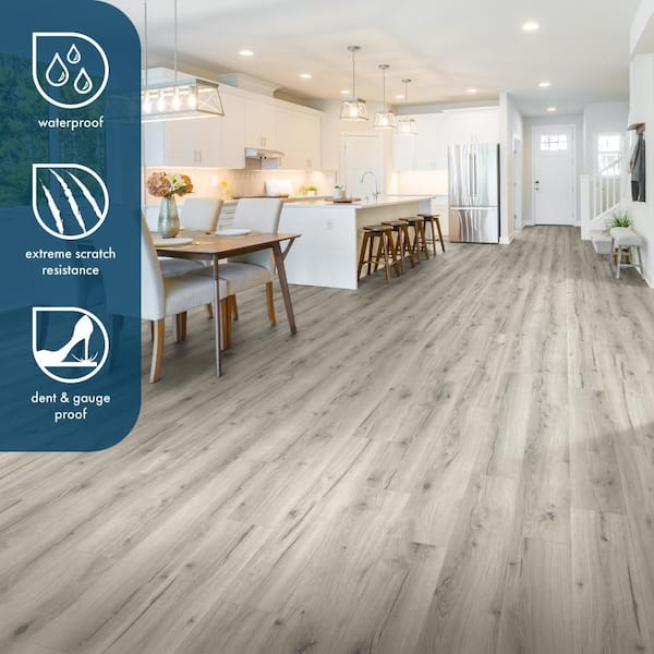 Lifeproof Franklin Cove Oak Waterproof Hybrid Resilient Flooring | Ultimate Scratch & Dent Resistance