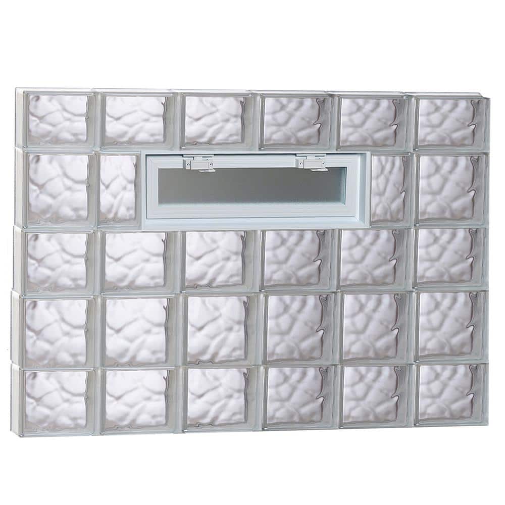 46.5 in. x 32.75 in. x 3.125 in. Frameless Wave Pattern Vented Glass Block Window price history on PriceWatchPro