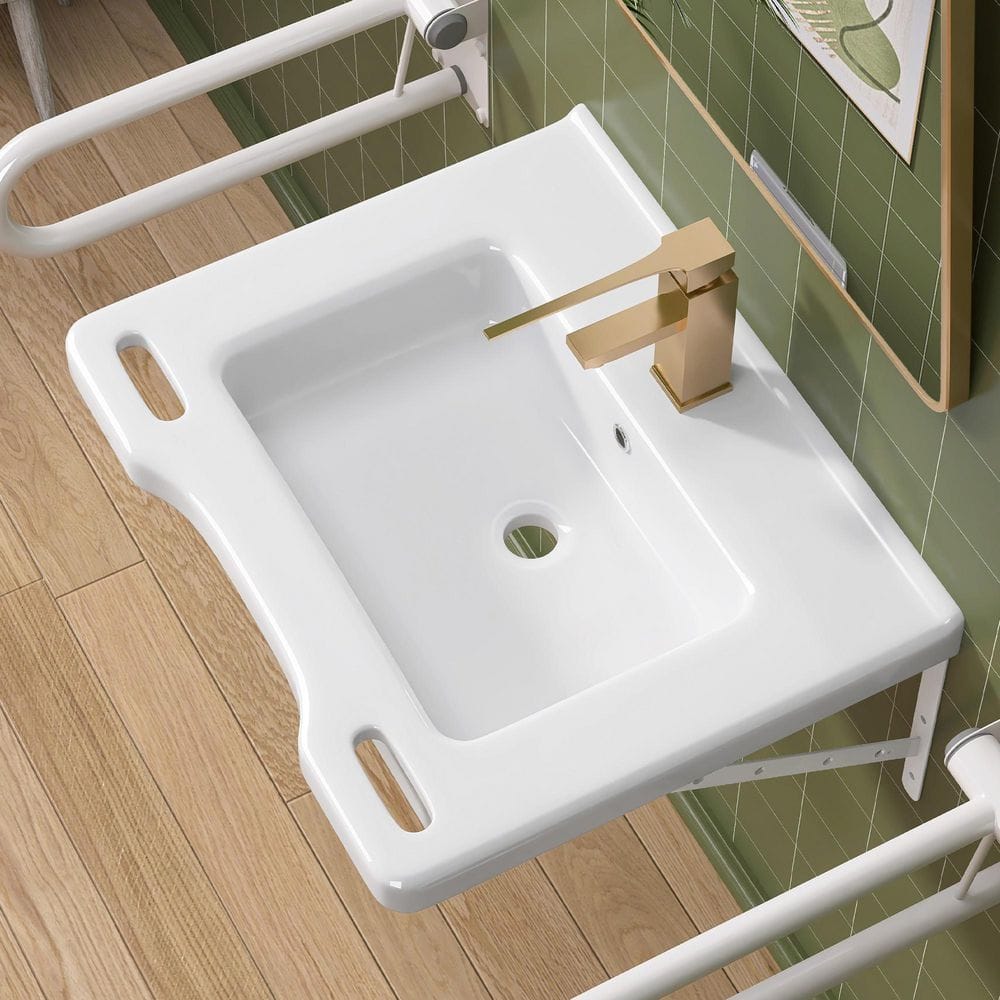 Zeafive 24.1 in. L x 19.7 in. W x 6.1 in. D ADA Compliant Ceramic