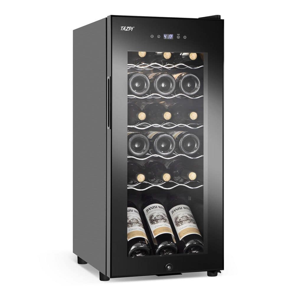 13.6 in. Black Freestanding Beverage Center 18-Bottle Wine Cooler with Interior Light price history on PriceWatchPro