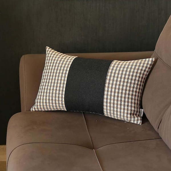 Boho Lumbar Pillow Cover ,handwoven Textured Pillow Cushion , Lumber Throw  Pillow ,rustic Grey Throw Pillow, 12 X 20 Pillow Cover 