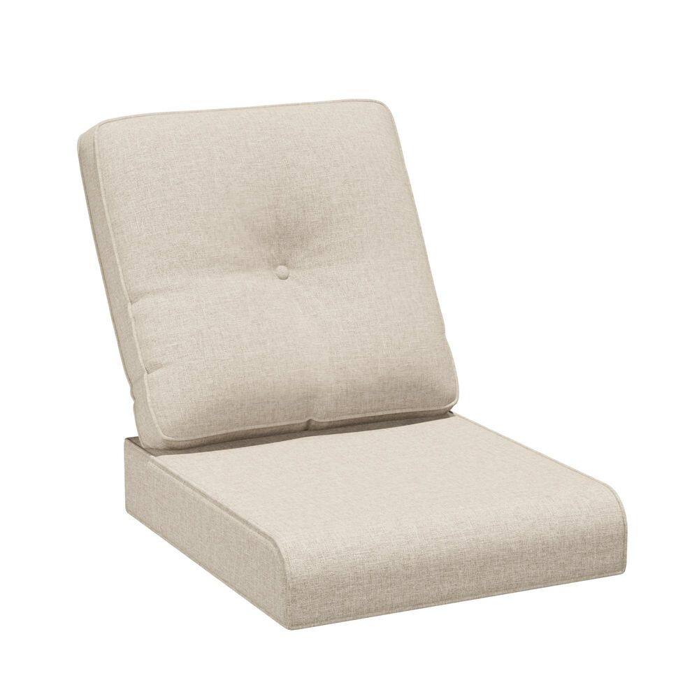 24 in. x 24 in. Smiley 2-Piece Outdoor Lounge Chair Replacement Cushion Set with 6 in. Extra Thick Cushion in Beige price history on PriceWatchPro