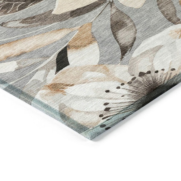 Chantille Machine Washable Indoor/Outdoor Abstract ACN2260 Gray 2 ft. 3 in. x 7 ft. 6 in. Runner Rug