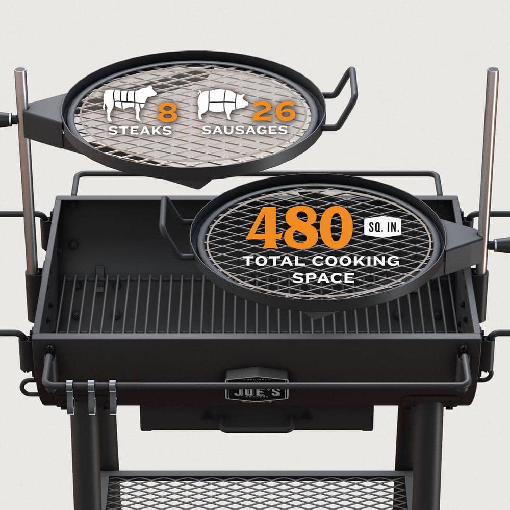 Oklahoma Joe's 47" Black Steel Charcoal/Wood Grill