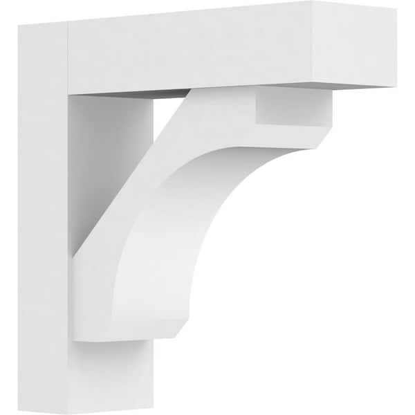 Ekena Millwork Standard Legacy 5 in. W x 16 in. H x 16 in. D Signature Urethane Polyurethane Bracket With Block Ends