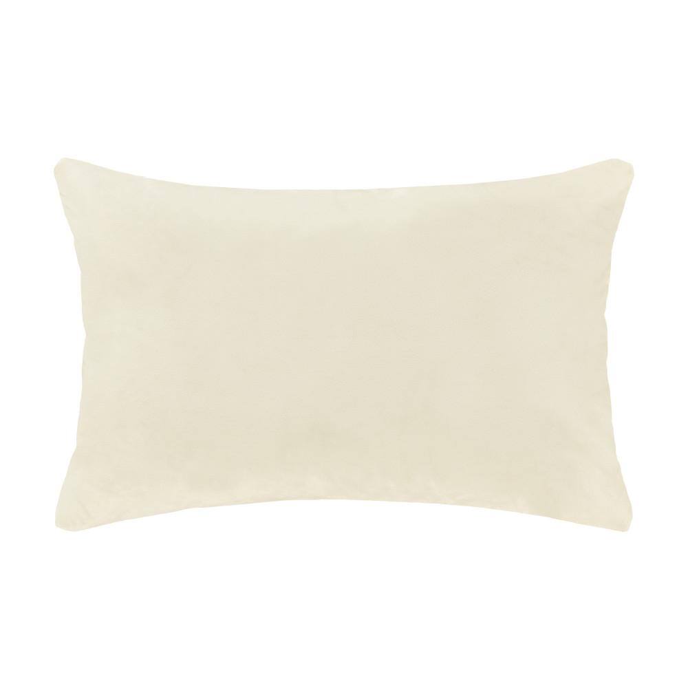 Gabriel Winter White Quilted Boudoir Decorative Throw Pillow