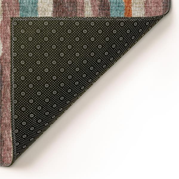 Addison Rugs - Bravado Red 8 ft. x 10 ft. Geometric Indoor/Outdoor Washable Area Rug
