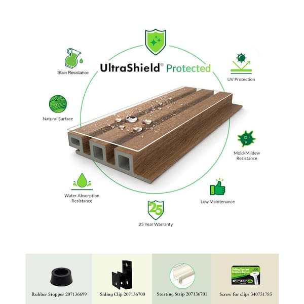 NewTechWood European Siding System 4.8 in. x 96 in. Composite