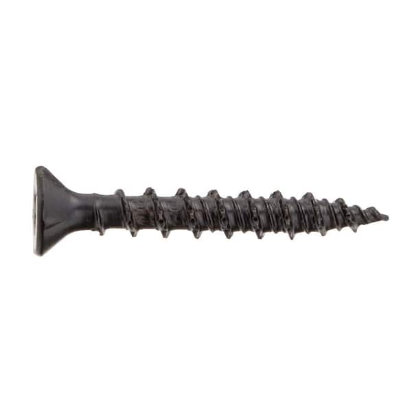 #8 x 1-1/4 in. Black 6-Lobe Drive Exterior Flat Head Multi-Material Screw 3 lb.-Box (582-Piece)
