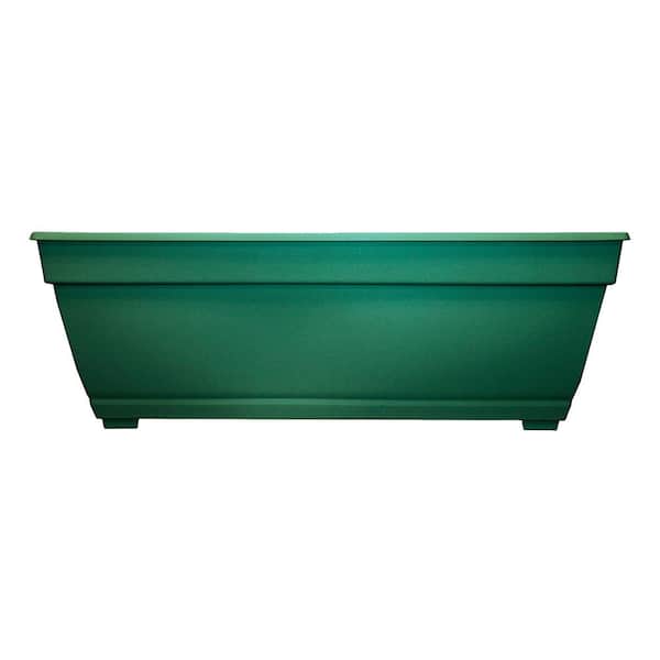 Dynamic Design 26.85 in. x 12 in. Cadmium Green Resin Deck Box Planter