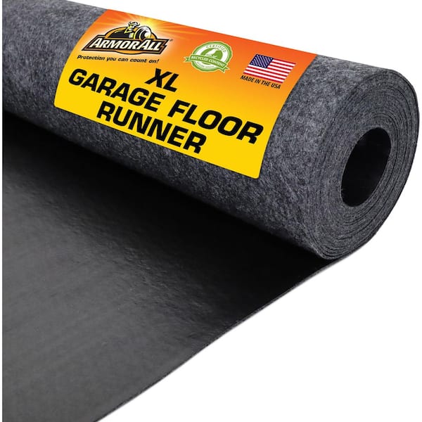 Garage Floor Mat 2 ft. 5 in. W x 18 ft. L Charcoal Commercial/Residential Absorbent Waterproof Garage Flooring Rolls