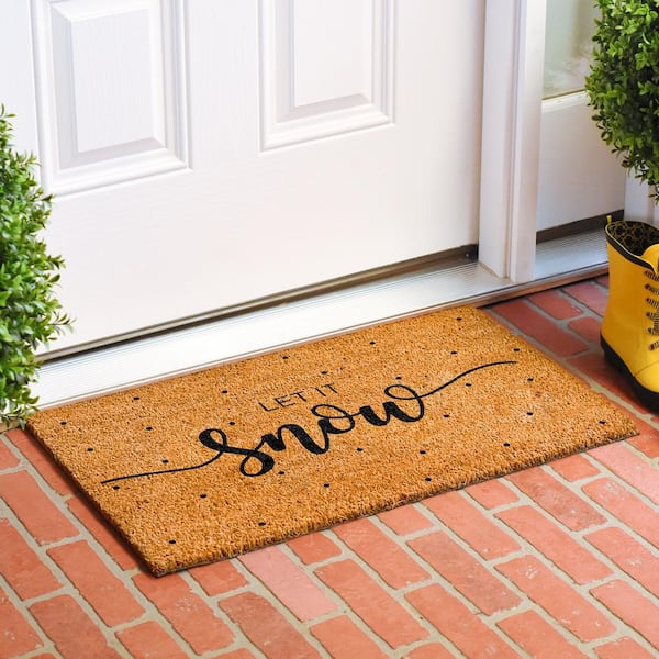 17 in. x 29 in. Let it snow Doormat