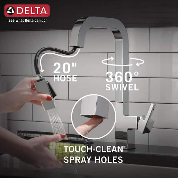 DELTA 5 デルタ5 勝手にしやがれ Delta Junction Chrome Kitchen Faucet with Pull Down Sprayer