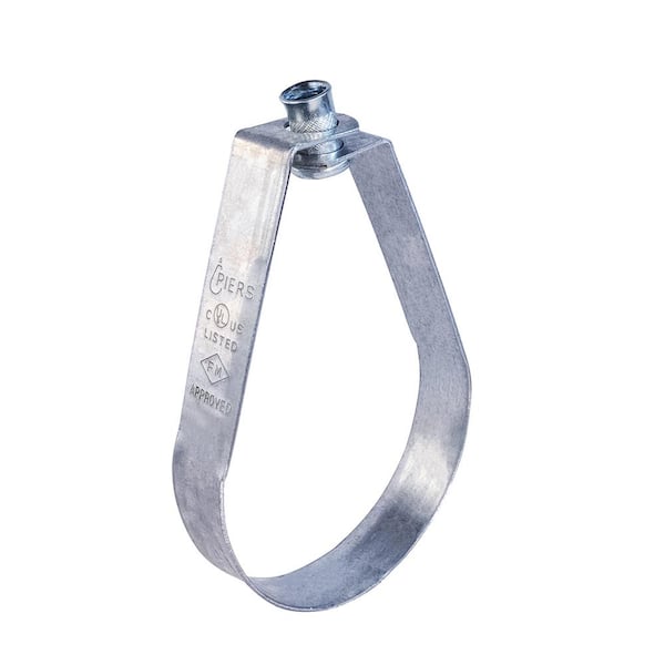 The Plumber's Choice 4 in. Swivel Loop Hanger for Vertical Pipe Support, Galvanized Steel