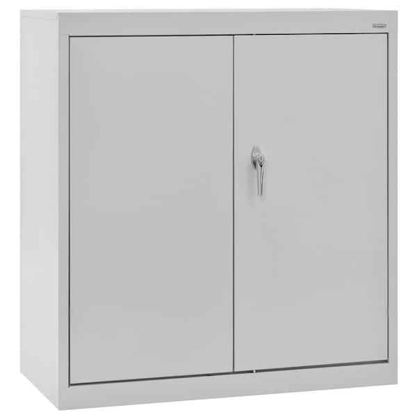 Sandusky Classic Series (36 in. W x 36 in. H x 24 in. D) Counter Height Freestanding Cabinet in Dove Gray