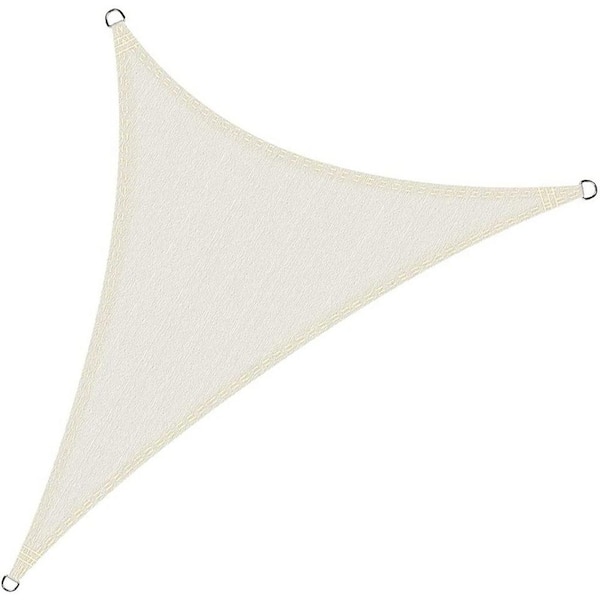 Yangming 10 ft. x 10 ft. x 10 ft. Beige Triangle Heavy Weight Sun Shade Sails Canopy UV Block for Patio Garden Outdoor