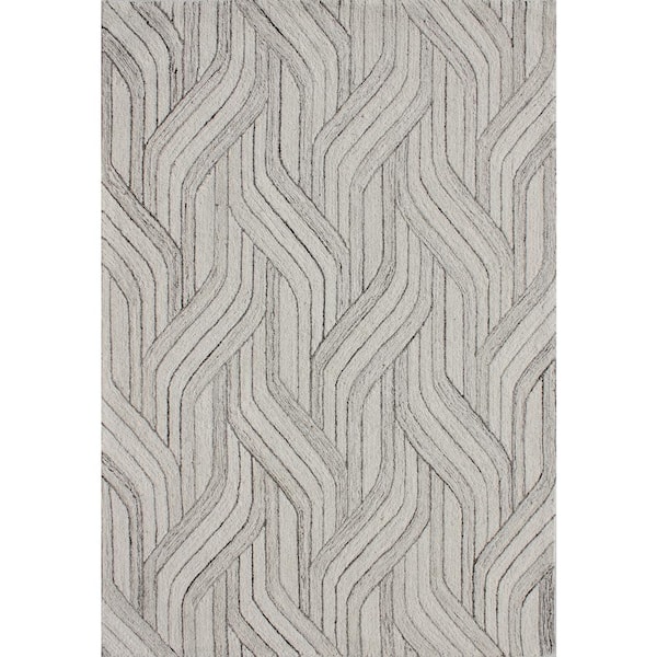 Dynamic Rugs Legend 9 ft. X 12 ft. Ivory/Natural Geometric Indoor Area Rug