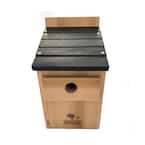 Backyard Expressions Cedar Wood Rectangle Birdhouse with Cleanout Door