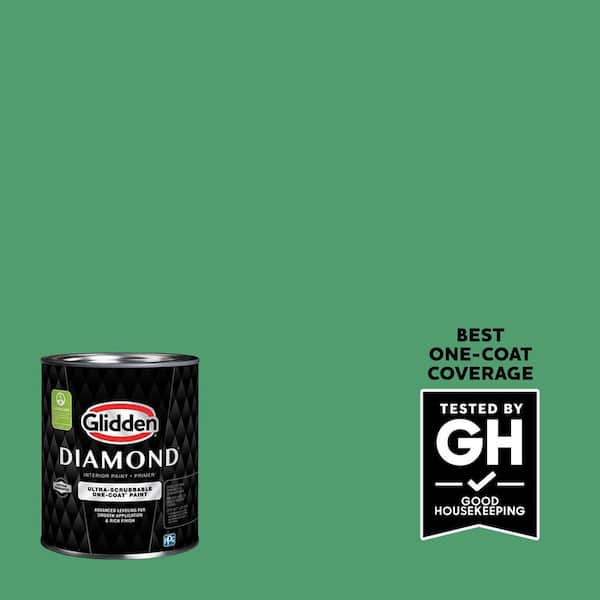 Glidden Diamond 1 qt. PPG1226-6 Basil Pesto Eggshell Interior Paint with Primer