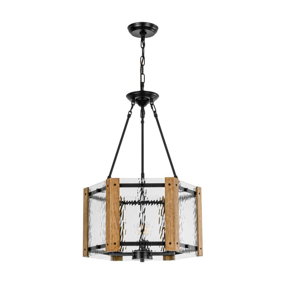 Tect 3-light Black Indoor Chandelier With Textured Glass Shades，Bulbs Not Included price history on PriceWatchPro