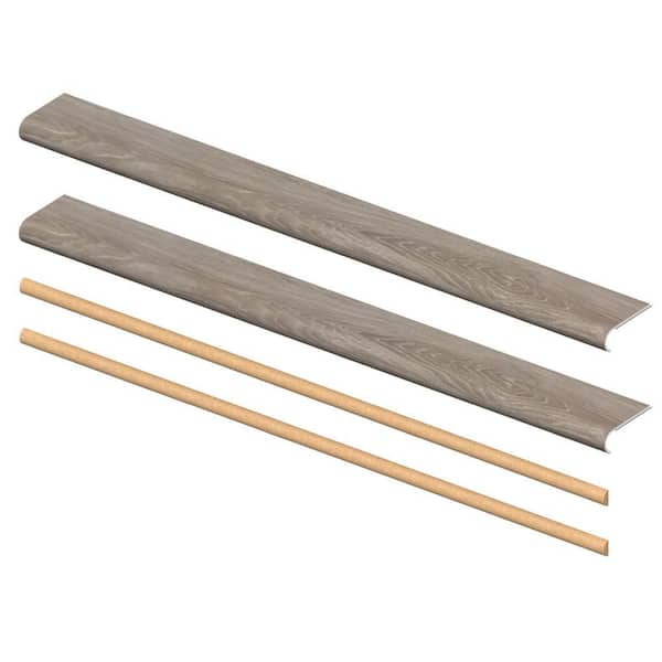 Shellman Village Oak 6.5 mm x 46 in. x 5 in. Exact Match Round Nose Open Stair Return/Landing Kit (2-Pack)