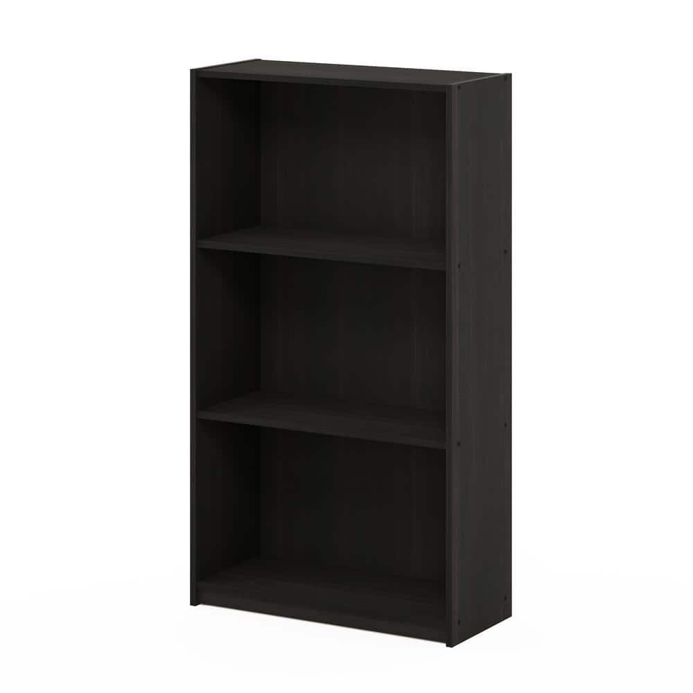 Furinno Basic 3-Tier Bookcase Storage Shelves  Dark Espresso