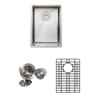 The Chefs Series Undermount 14 in. Stainless Steel Handmade Single Bowl Kitchen Sink Package