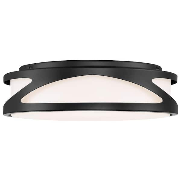 uno 250mm 1 light flush mount in white