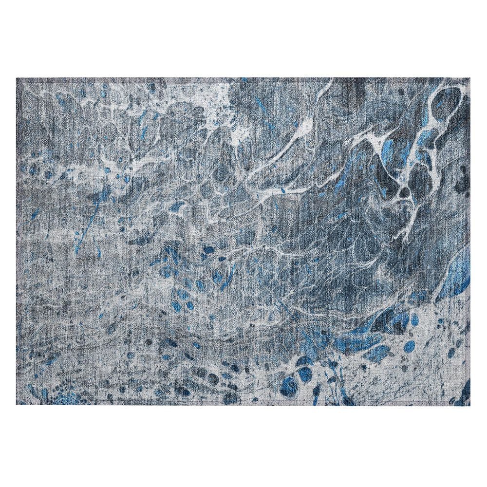 Chantille Machine Washable Indoor/Outdoor Abstract ACN2730 Denim 3 ft. x 4 ft. Area Rug price history on PriceWatchPro