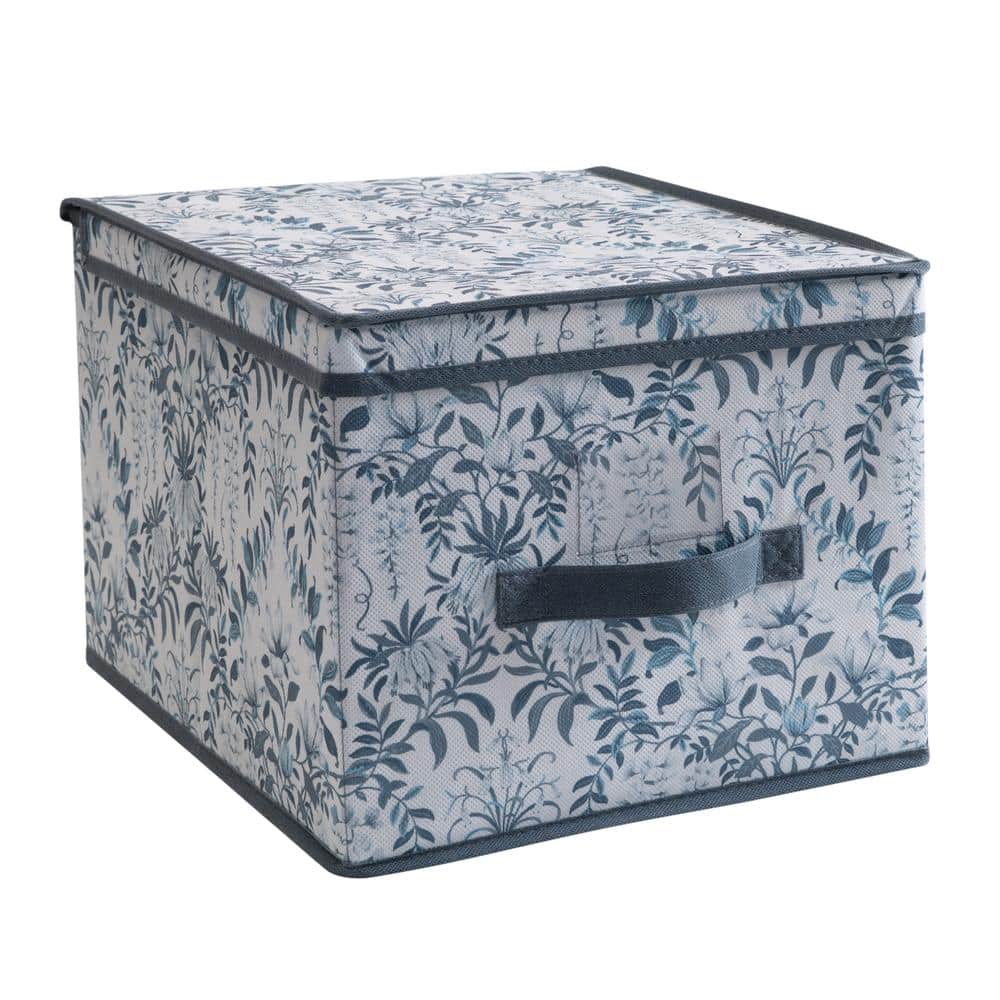 Laura Ashley 8 Gal. Large Storage Box in Parterre Blue LA-95821