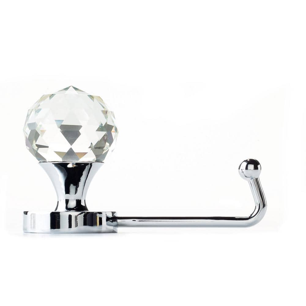 Chrome and Crystal Contemporary Wall Hook