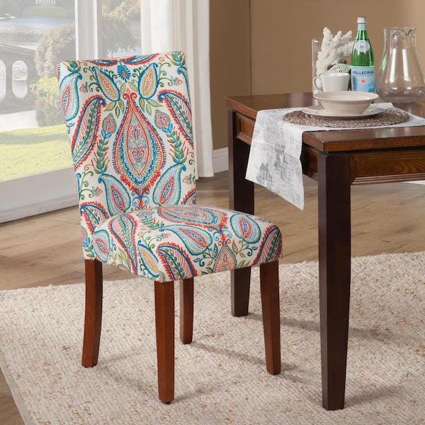 Reviews for Homepop Parsons Classic Multi Color Paisley Dining Chairs Set of 2 Pg 1 The Home Depot