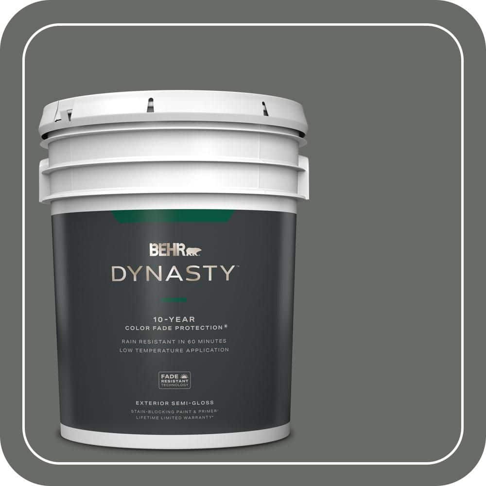 BEHR DYNASTY 5 gal. #BNC-26 Lunar Basalt Semi-Gloss Exterior Stain ...
