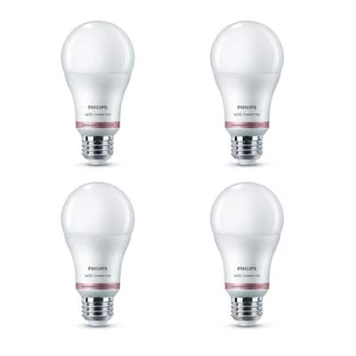Soft White A19 LED 60-Watt Equivalent Dimmable Smart Wi-Fi Wiz Connected Wireless Light Bulb (4-Pack)