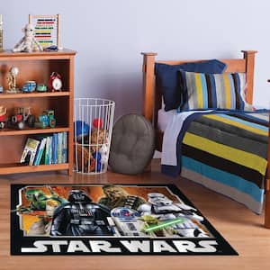 Star Wars 1st Trilogy Movie Poster Multi-Colored 3 ft. x 5 ft. Indoor Polyester Area Rug