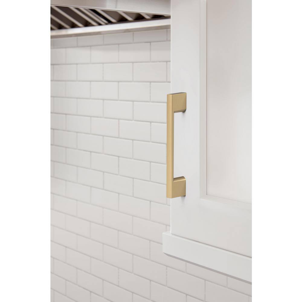 Champagne Bronze Modern Bar Cabinet Pulls with Mounting Hardware