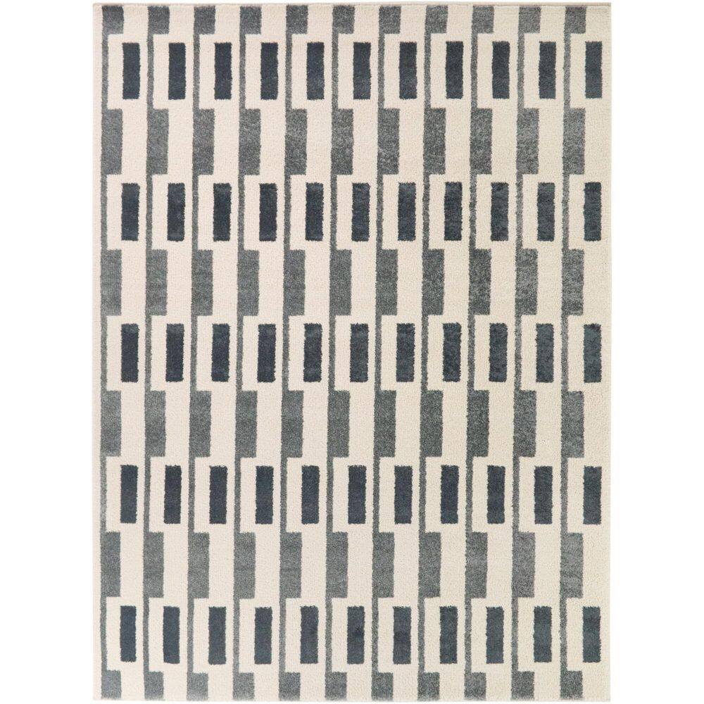 BALTA LaMonte Light Blue 5 ft. x 7 ft. Mid-Century Modern Colorblock ...