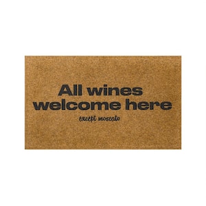 Mohawk Home Welcome-ish Natural 18 in. x 30 in. Faux Coir Doormat 755461 -  The Home Depot